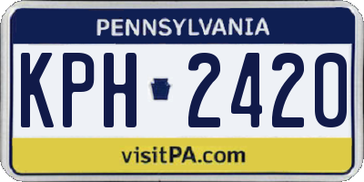 PA license plate KPH2420
