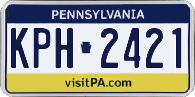 PA license plate KPH2421