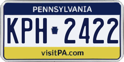 PA license plate KPH2422