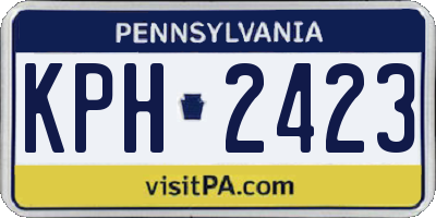 PA license plate KPH2423