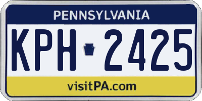 PA license plate KPH2425