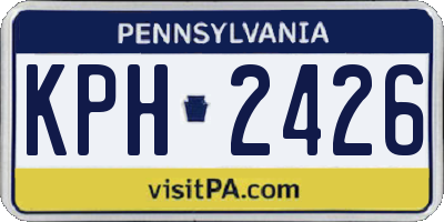 PA license plate KPH2426