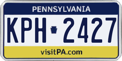 PA license plate KPH2427