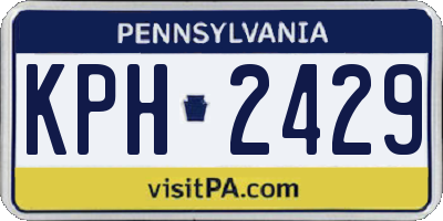 PA license plate KPH2429