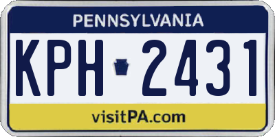 PA license plate KPH2431
