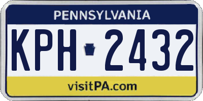 PA license plate KPH2432