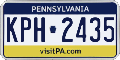 PA license plate KPH2435
