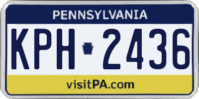 PA license plate KPH2436