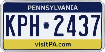 PA license plate KPH2437