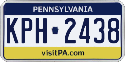 PA license plate KPH2438