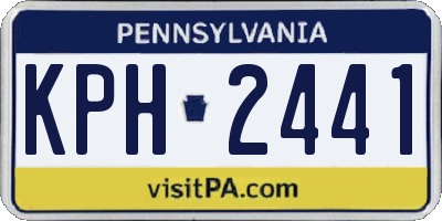 PA license plate KPH2441