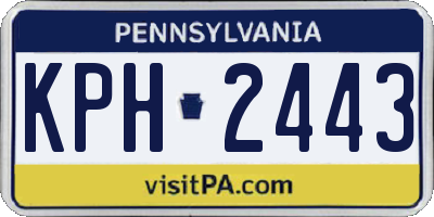PA license plate KPH2443