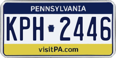 PA license plate KPH2446
