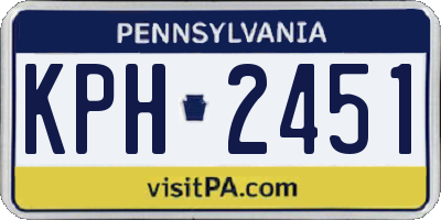 PA license plate KPH2451
