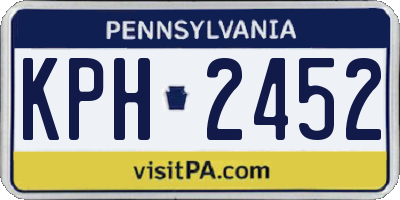 PA license plate KPH2452