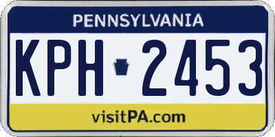 PA license plate KPH2453