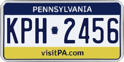 PA license plate KPH2456
