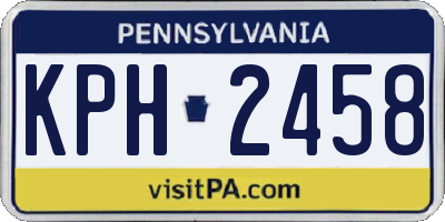 PA license plate KPH2458
