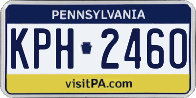 PA license plate KPH2460