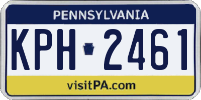 PA license plate KPH2461
