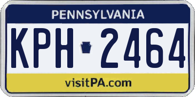 PA license plate KPH2464