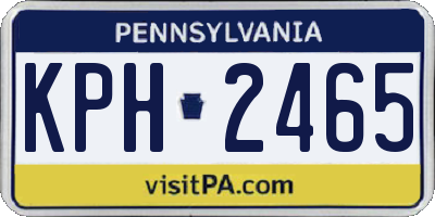 PA license plate KPH2465