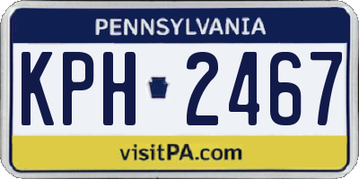PA license plate KPH2467