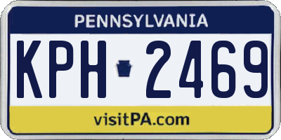 PA license plate KPH2469