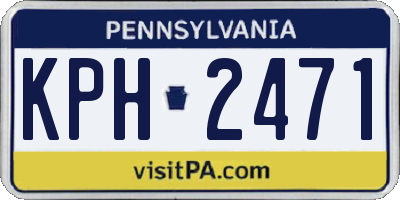 PA license plate KPH2471