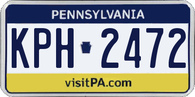 PA license plate KPH2472
