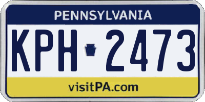 PA license plate KPH2473
