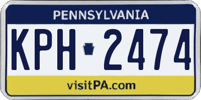 PA license plate KPH2474