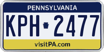 PA license plate KPH2477