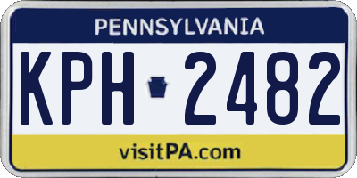 PA license plate KPH2482
