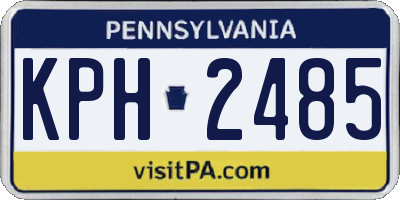 PA license plate KPH2485