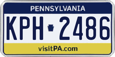 PA license plate KPH2486