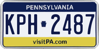 PA license plate KPH2487