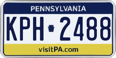 PA license plate KPH2488