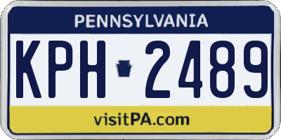 PA license plate KPH2489