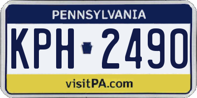 PA license plate KPH2490