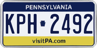 PA license plate KPH2492