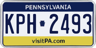 PA license plate KPH2493