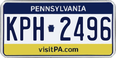 PA license plate KPH2496