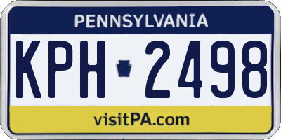 PA license plate KPH2498