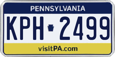 PA license plate KPH2499