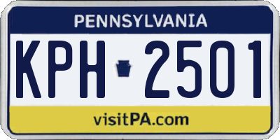 PA license plate KPH2501