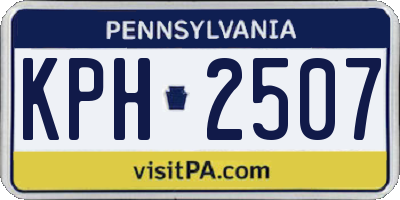 PA license plate KPH2507
