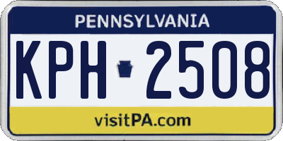 PA license plate KPH2508