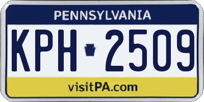 PA license plate KPH2509