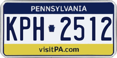 PA license plate KPH2512